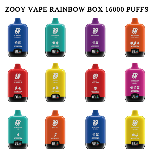 Встроенный экран для зарядки ZOOY VAPE RAINBOW BOX 16K