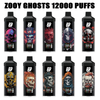 Одноразовая электронная сигарета с силиконовым мундштуком Zooy Vape Ghosts 12000 затяжек