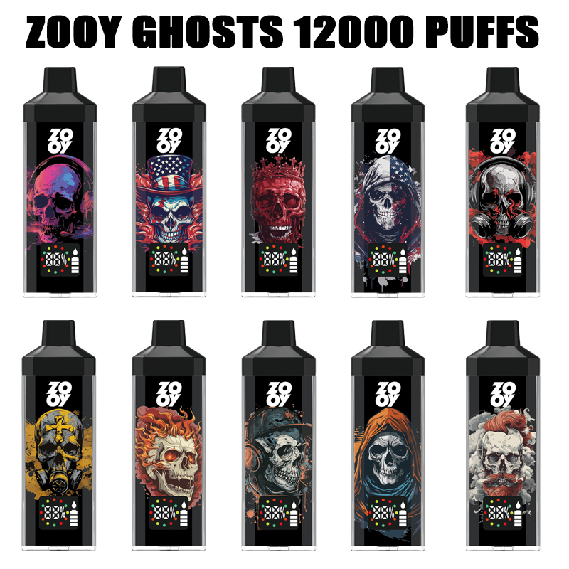 Одноразовая электронная сигарета с силиконовым мундштуком Zooy Vape Ghosts 12000 затяжек