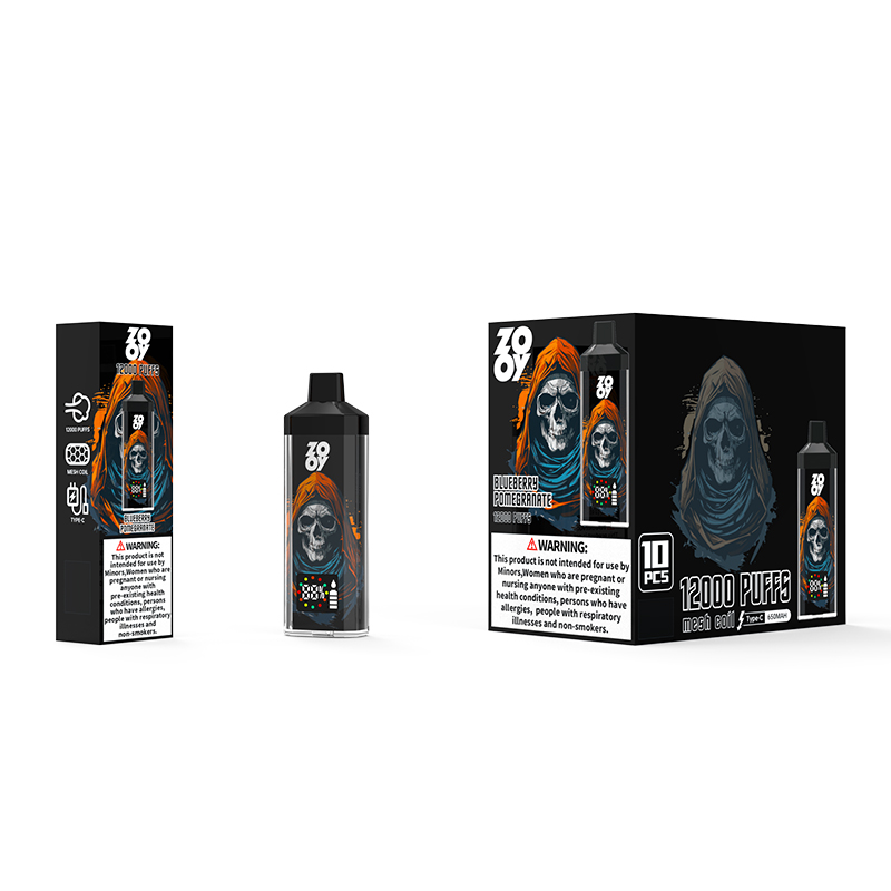 Одноразовая электронная сигарета с силиконовым мундштуком Zooy Vape Ghosts 12000 затяжек